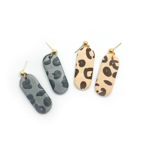 Snow Leopard 2 - earpartyph ear party ph handmade polymer clay earrings philippines