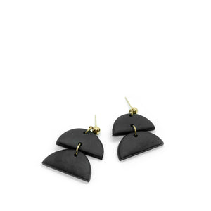 Double Half Moon - earpartyph ear party ph handmade polymer clay earrings philippines