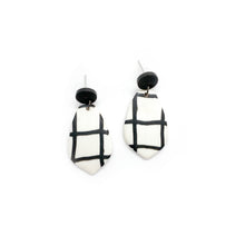 Load image into Gallery viewer, Grid Black - earpartyph ear party ph handmade polymer clay earrings philippines