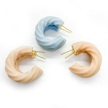 Load image into Gallery viewer, Twisty Hoops - earpartyph ear party ph handmade polymer clay earrings philippines