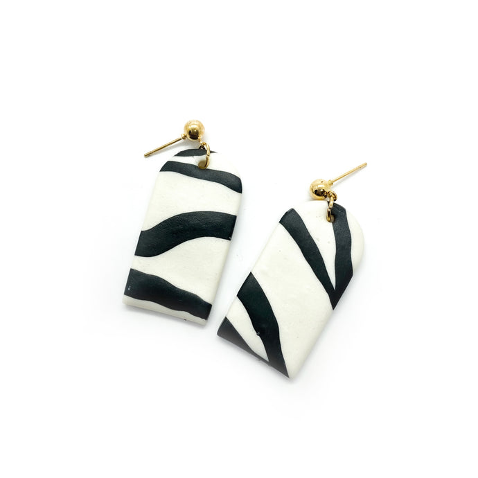 Zebra 2 - earpartyph ear party ph handmade polymer clay earrings philippines