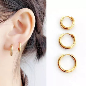 Gold Stainless Steel Hoops