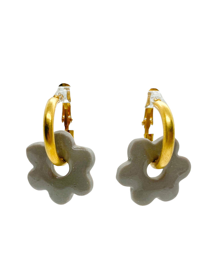 Flower Gold Hoops
