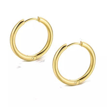 Load image into Gallery viewer, Gold Stainless Steel Hoops