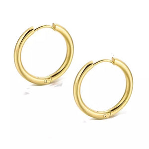 Gold Stainless Steel Hoops