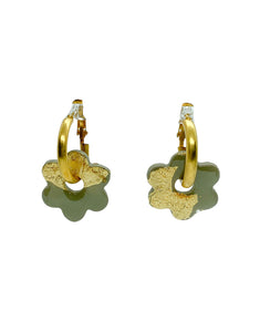 Flower Gold Hoops