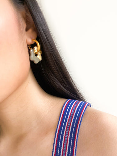 Flower Gold Hoops